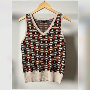 Retro-style Printed sweater vest